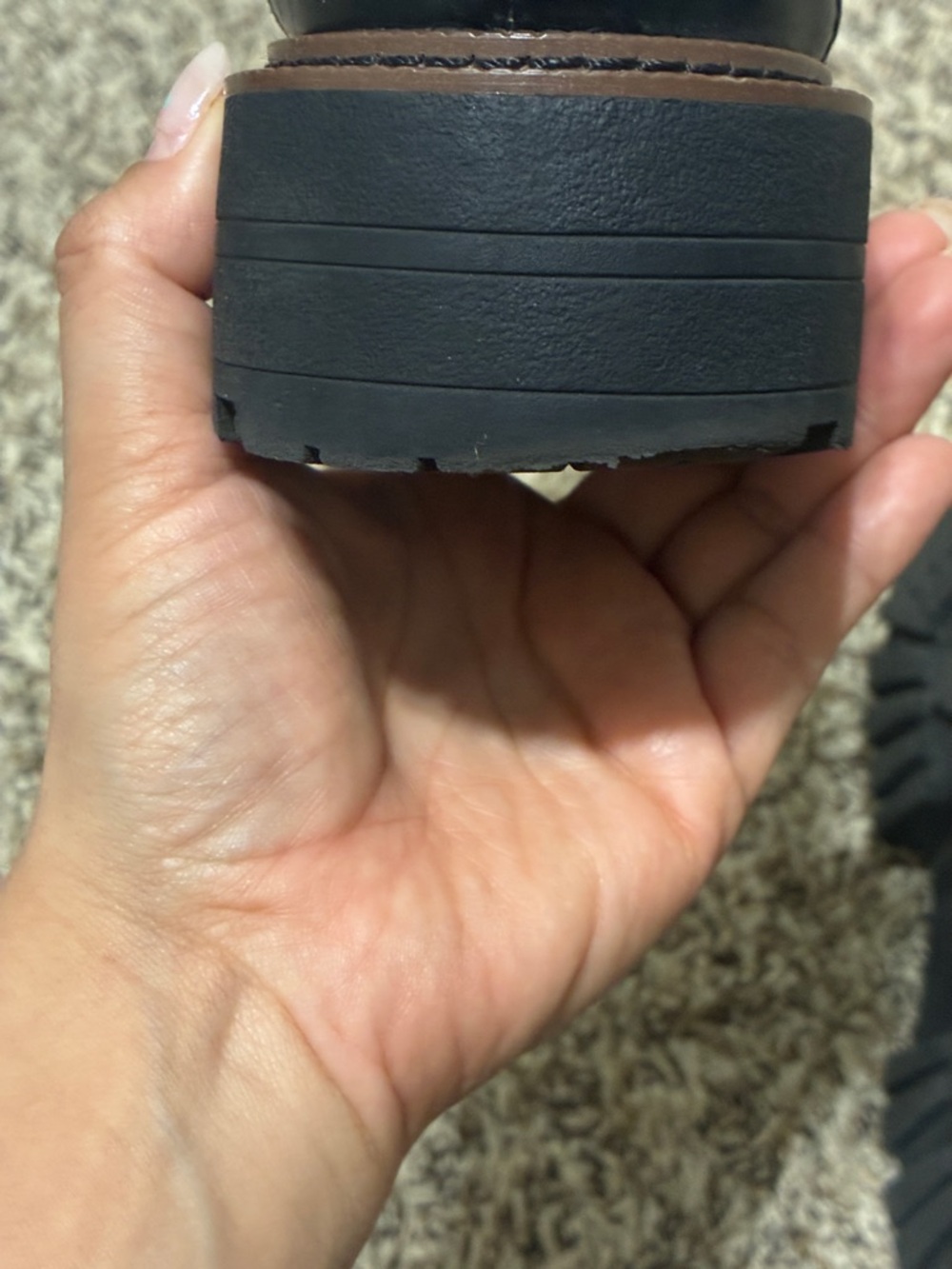 Sam Edelman Black Leather Loafers with Gold Bit - Picture 5 of 14